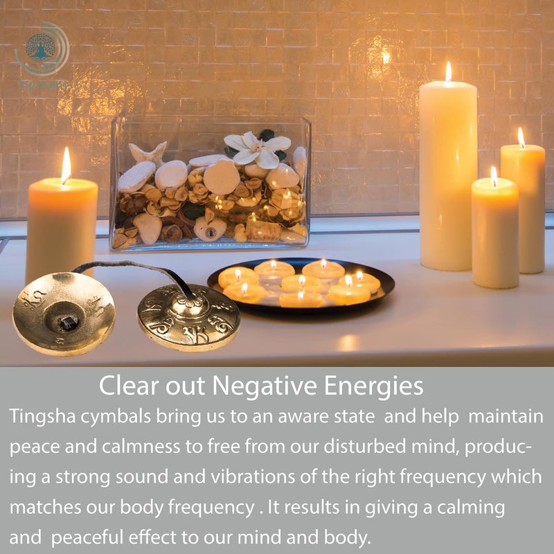 TIPITAKA Tibetan Tingsha Cymbal Bells with case | Handcrafted in Nepal Sound Healing Meditation bells 6.5 cm for Sound Healing and Mindfulness. Sound Healing Instrument for Yoga and Meditation - Image 4